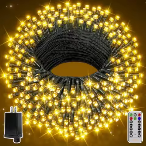 Christmas Lights 262Feet, Plug-in Outside Tree Lights with Timer and 8 Modes, Remote Control Waterpr