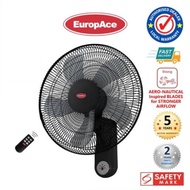 EuropAce 16" Wall Fan with Remote Control (EWF 6162V)