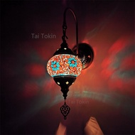 E14 Newest Mediterranean Deco Indoor Turkish Mosaic Wall Lamp Handcrafted Mosaic Glass Wall Light