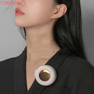 YONGWANG66ZX Clip-on Button Fan, USB Rechargeable Brushless Motor Hanging Waist Fan, Low Noise Opera