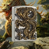 【ZIPPO官方旗艦店】飛龍乘雲(銀色)防風打火機 ZA-1-80B