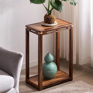 Qi Household Walnut Table Flower Stand Floor Flower Fish Tank Indoor Rack Shelf Stone Balcony Bonsai