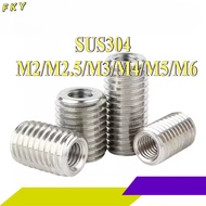 Insert nut 304 stainless steel inner and outer teeth nut, thread conversion braces Reducing screw M2