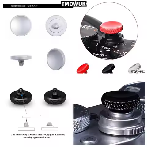 For A7M4 A6000 A6300 A6500 A5100 ZV-E10 RX1R II RX10 Compatible Aluminum Shutter Buttons Parts