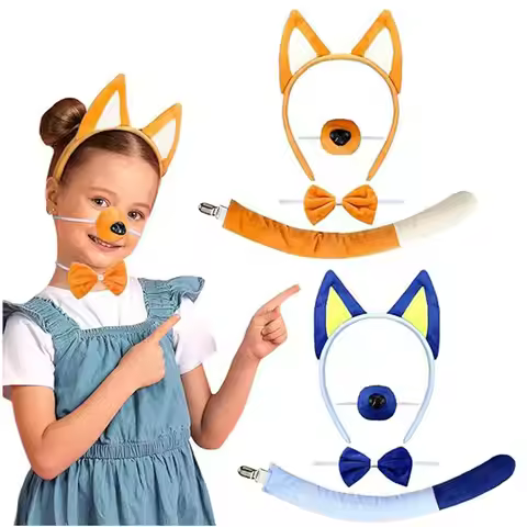 Bluey Dog Ears Headband Kids Adult Halloween Role Play Dress Up Props