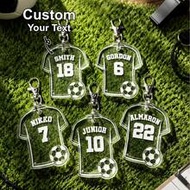 Football Team Gifts, Jersey Keychain, Personalized Football Bag Tag And Keychain, Customized Footbal
