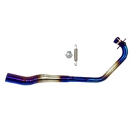 SUZUKI BELANG150 BELANG R150 TITANIUM BLUE EXHAUST PIPE MANIFOLD 51MM EKSOZ EKZOS RACING STANDARD NL