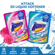 Attack 3D Liquid Softener 1300/1400ml - Deep Clean, Remove Tough Stains, Inhibit Bacteria, Fresh Fragrance.