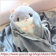 YunNasi Squishy Plush Hamster Pillow With Blanket Stuffed Animals Soft Toys For Children Girls Birth