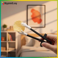 Mypink 1/2/4Pcs BPA Free Finger Chopstis Reusable Sna Grab Tools for Gamers Kids Chopstis Learning T