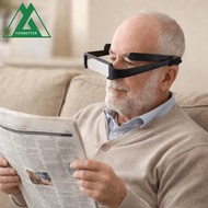 FORBETTER Headband Magnifier, Simple Black Elderly Person Handsfree Magnifier, Gift Precision Glass 
