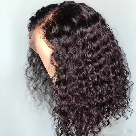 Black Small Wave Curly Wig for Women Short Fluffy Synthetic Wig Cap for African Curly Hair Fashion W