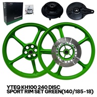 YTEQ B CLASS KH100 SPORT RIM SET AP GREEN