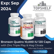 Bronson Quatro Formula Bundle Vitamin K2 D3, Zinc &amp; Magnesium - Trip C