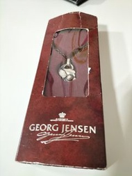 【首刻】georg jensen 喬治傑生 1999年度項鍊 銀石 銀球款 鬱金香不對稱設計 ~（盒子受損 優惠價）