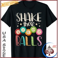 Soft Cotton Bingo Caller Gamble Lottery Shake Those Balls Bingo T-Shirt