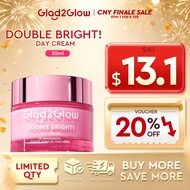 Glad2Glow Double Bright Day Cream Facial Moisturizer Brightening Tone Up Whitening 素顏霜 BB&CC Lazy Cr