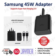 [SG] Samsung 45W USB-C Super Fast Charging 2.0 Adapter Charger 5A 1m 1.8m T4510 Cable Type-C For S24