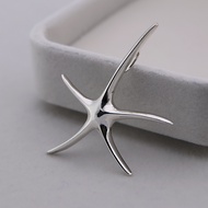 )จี้เงินแท้ 925 ลายปลาดาว/ดาวทะเล (Starfish) ทรง 3 มิติ (33x48 มม.)