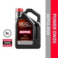 MOTUL 8100 POWER 0W20 / 5W30 / 5W40 / 5W50 5L MINYAK ENJIN SINTETIK PENUH FULLY SYNTHETIC CAR ENGINE