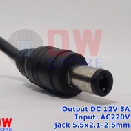 DC ADAPTOR 12V 5A POWER SUPPLY 12VDC 12 VDC 5 AMPERE