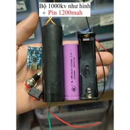 Đủ Bộ Linh kiện làm Kích Cao Áp 1000KV kèm pin chất lượng cao 2000mah. tăng áp 1000kv LK247 400kv