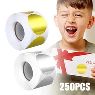 250pcs Gold Emboss Sticker Certificate Sticker Logo Emboss Gold Silver Sticker Gold Seal Packaging L