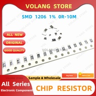 【big-discount】 100pcs 1206 1%SMD RESISTOR 0R 10M 1/4W 0 1 0.2r100 150 220 47K 330OHM 1K 2.2K 36K 820