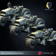 Imperial Marine Corps Motorcycle Carrying Tools Space Warrior Warhammer 3D Printing White Model War 
