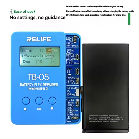 T82C Hot Sale-RELIFE TB-05 Battery Repair Tool For Iphone 8G-15PM Setup-Free, Instant Boot For Healt