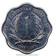 東加勒比1分硬幣 1992年版 19mm KM#10 異形幣#硬幣#紙幣#世界錢幣