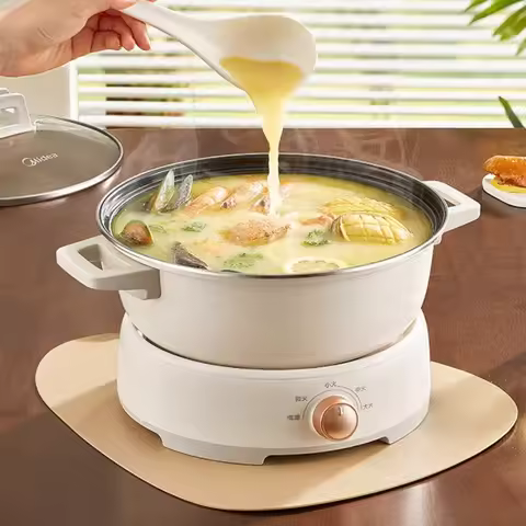 Midea electric hot pot household split multi-functional cooking electric pot wok shabu induction coo