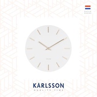 荷蘭Karlsson Wall clock 30cm Charm white 白色配金色刻度掛鐘