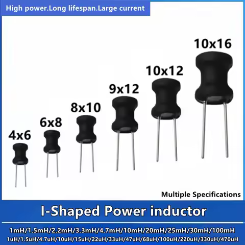 10pcs 1016 4x 6*8 8*10 9*12mm I-shaped Power Inductor 1uH UH 4.7uH 10uH 22uH 47 100uH 330uH 1.5mH 25