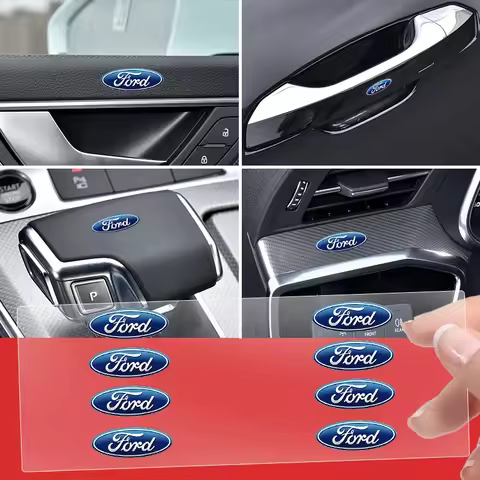 Car Interior Random Stickers Car Steering Wheel Decals Car Styling For Ford Fiesta EcoSport Ranger M
