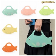 GREAT Jelly Handbag, PVC Material Fish Shape Transparent Handbag, Creative Candy Color Cartoon Handb