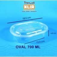 Thinwall food container OVAL 450ml 700ml Plastic Lunch Box