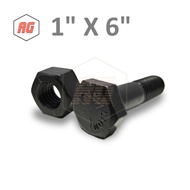 HTB GRADE ASTM A325 STEEL BOLT + 2H NUT 1 X 6