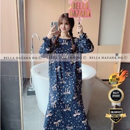 (BELLA HAZAHA) KAFTAN DRESS LENGAN PANJANG, KUALITI UPGRADED, BAJU TIDUR PEREMPUAN, BAJU TIDUR VIRAL