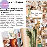 Alittlesetrtop 1100+ Vision Board Book, Vision Board Supplies For Women, Vision Board Clip Art Book,