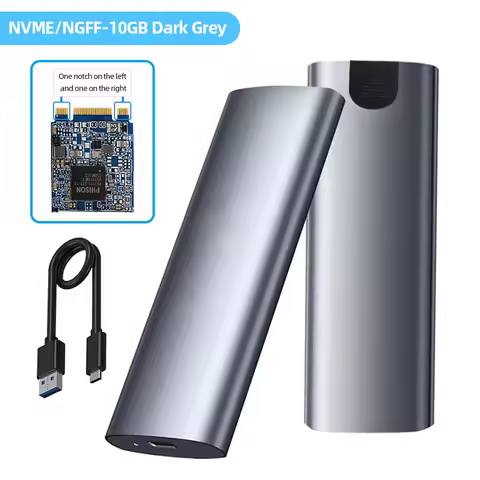 M.2 HHD Box SSD Case NVMe/NGFF Mobile Harddisk Enclosure Aluminum Alloy M/B/(B+M) Key for 2230/2242/