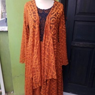 gamis jersey kombinasi brokat