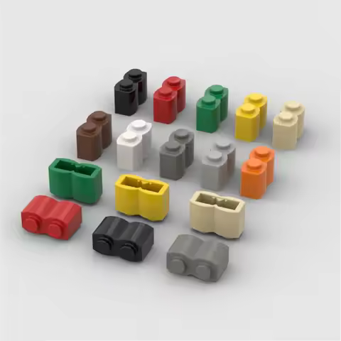 10PCS Puzzle Particle 30136 Modified 1x2 Building Blocks Kit High-Tech With Log Profile Bricks Toys 