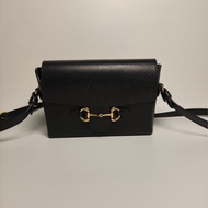 98新｜Gucci/古馳 黑色1955橫版盒子包