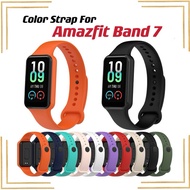 For Amazfit Band 7 Starp Silicone Case + Tempered Glass 2in1 Design , Charger Usb Amazfit Band7