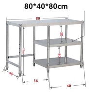 โต๊ะวางเตาแก๊ส 304 สแตนเลส 3ชั้น ชั้นวางเตาแก๊ส ปรับความสูงได้ โต๊ะตั้งเตาแกส ชั้นวางเตาเคาน์เตอร์ตู้ เคาเตอร์ครัว พร้อมส่งแล้ว
