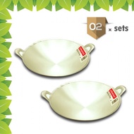 2 Sets Aluminium Wok 22" (Kuali) Ø56XH15cm