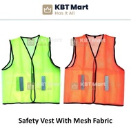 Reflective Safety Vest With Mesh Fabric Bright Yellow Orange Color Baju Rela Jacket Security Keselam