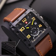 Jam Tangan Pria Swiss Army Original Tali Kulit Chrono Aktif Jam Tangan Pria Tanggal Aktif Jam Tangan