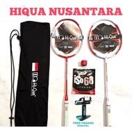 MERAH HIQUA NUSANTARA 30LBS Badminton Racket Original Hiqua Nusantara 30LBS Red Racket/